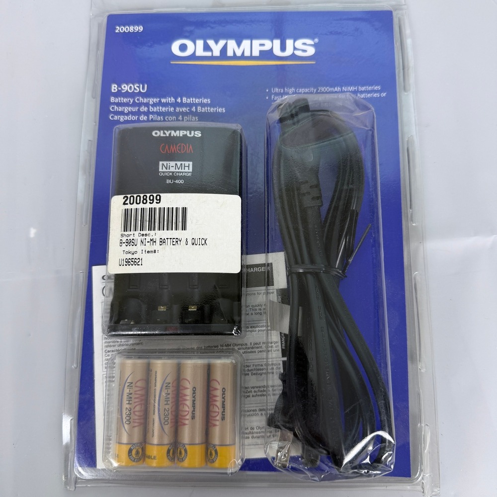 Olympus B-90SU Camedia Ni-MH Quick Charge Battery Kit BU-400 with 4 AA Batteries